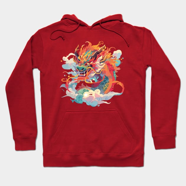 Colourful Chinese Dragon Hoodie by FelippaFelder